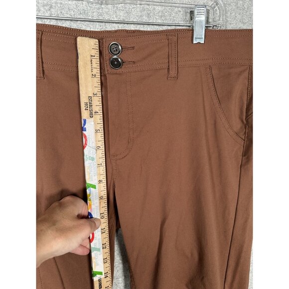 PrAna Womens 12 TALL Outdoor Pants Burnt Orange Stretch Tab Hems Drawstring - Picture 16 of 16